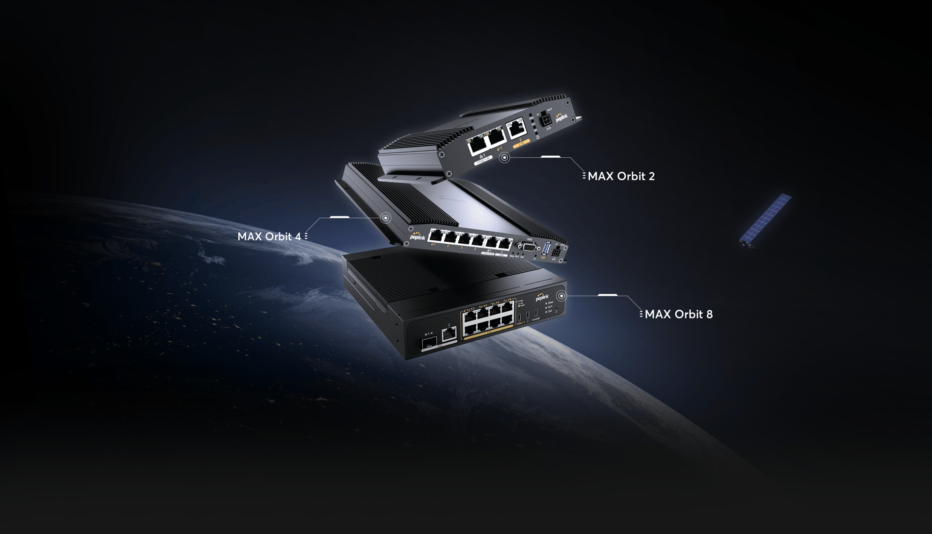 Peplink MAX Orbit 2, 4 and 8 — satellite bonding routers