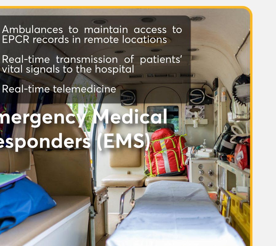 Ambulance interior with EMS equipment
